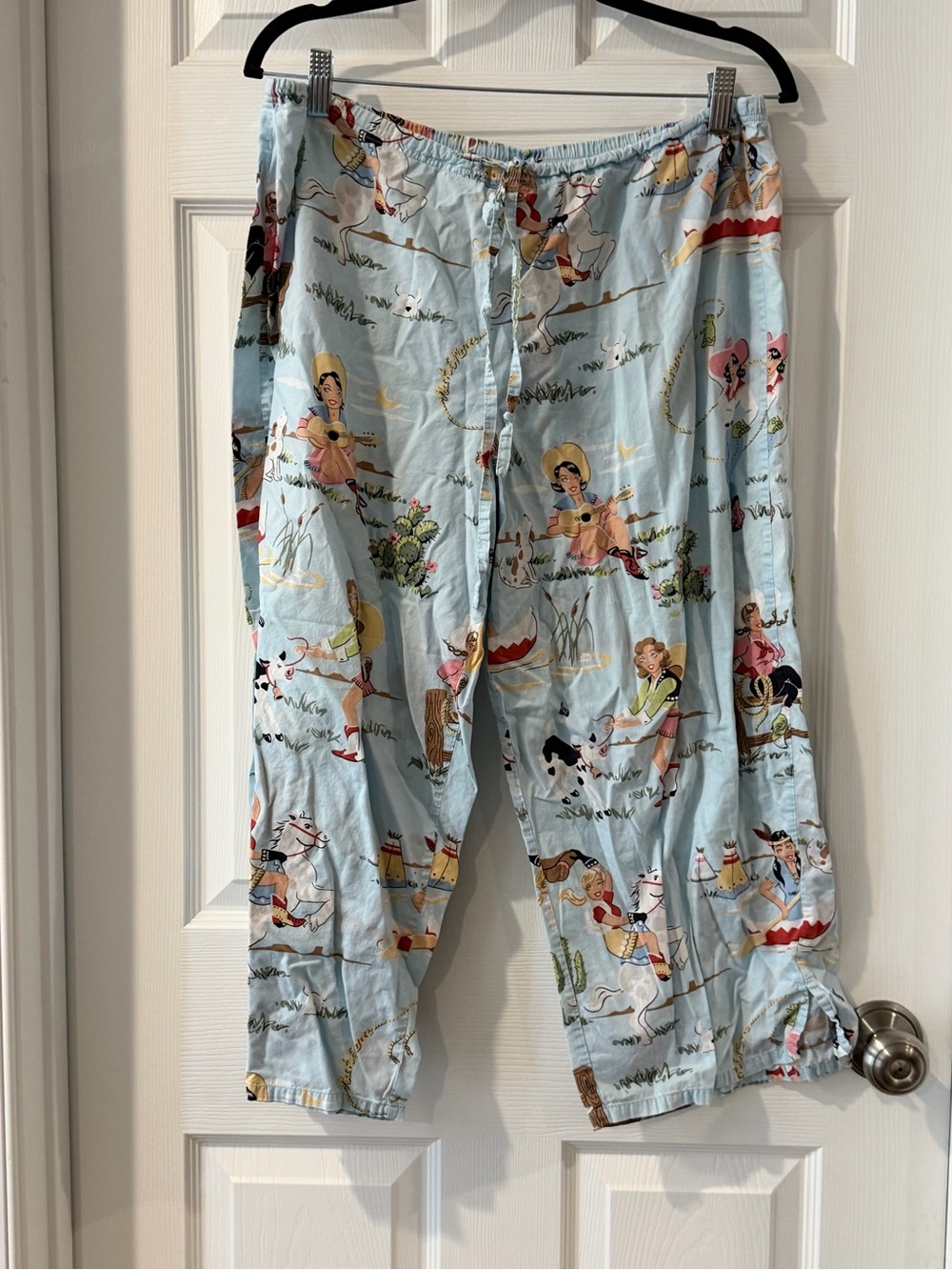Nick & Nora Light Blue Printed Women’s Pajama Pants